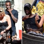 Mario Balotelli puffs on vape and enjoys glass of wine on romantic gondola ride with mystery blonde in Venice
